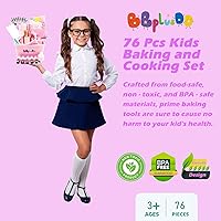 Vista 8 de Juego de 76 piezas para hornear y cocinar para niños, delantal para padres e hijos, kit de decoración de tartas, bolsas y puntas, utensilios