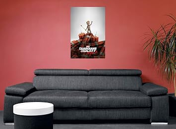 Pyramid International Groot Dynamite Guardians of The Galaxy Volume 2 Maxi Poster, Plastic/Glass, Multi-Colour, 61 x 91.5 x 1.3 cm