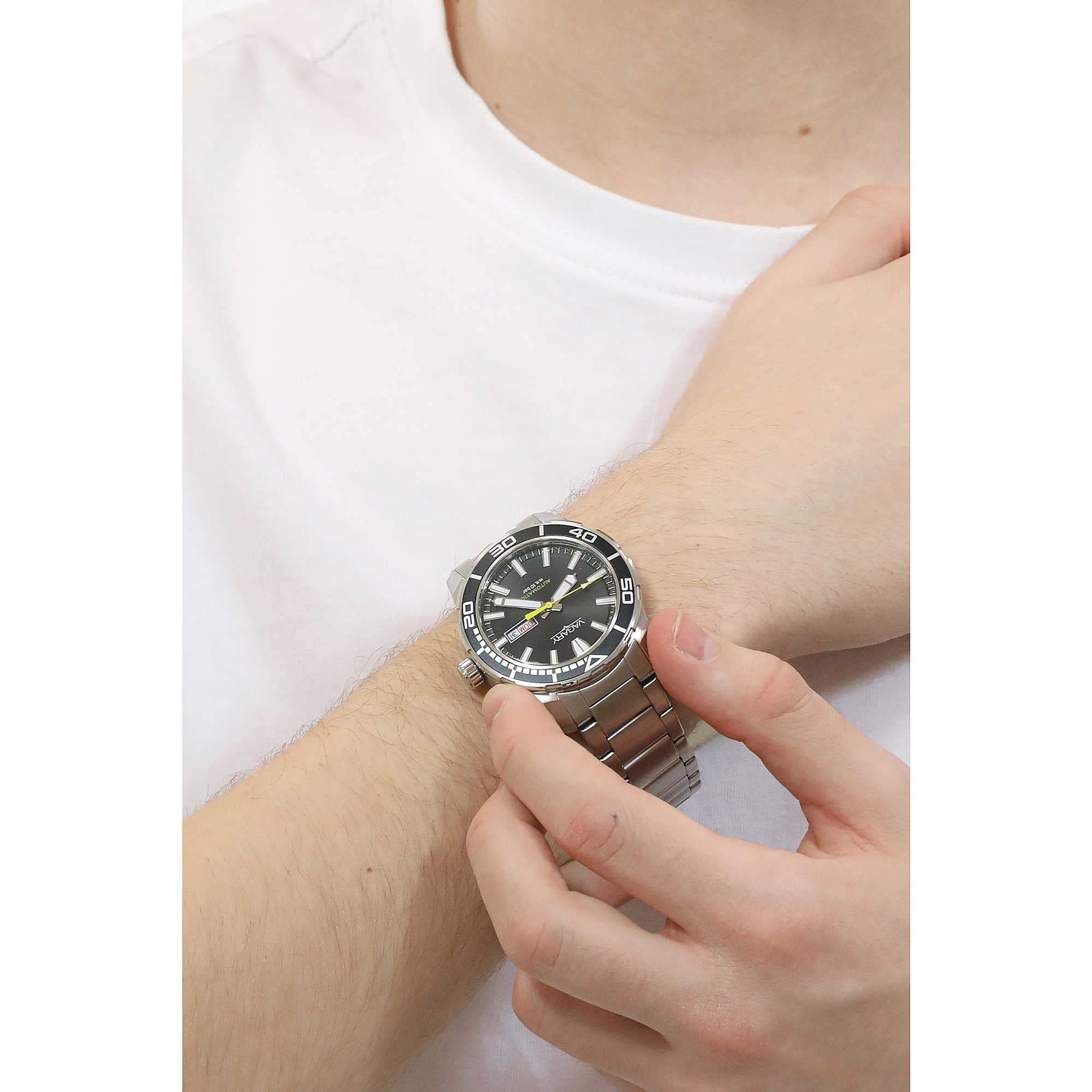 Orologio uomo Vagary by Citizen automatic AQUA Gearmatic nero IX3-416-51