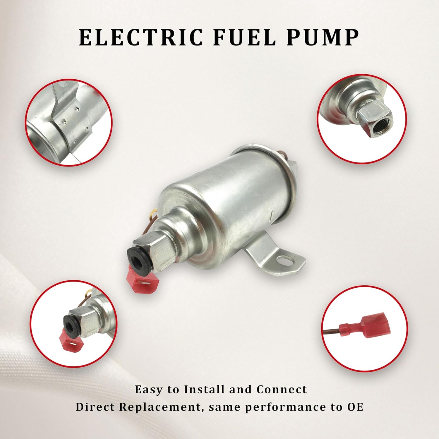 12V Fuel Pump(2.5~4 PSI) for Onan Emerald Plus 5000 Gas RV Cummins Generator Replaces E11009 A047N923 1492331 A029F891 A064S971 A029F891