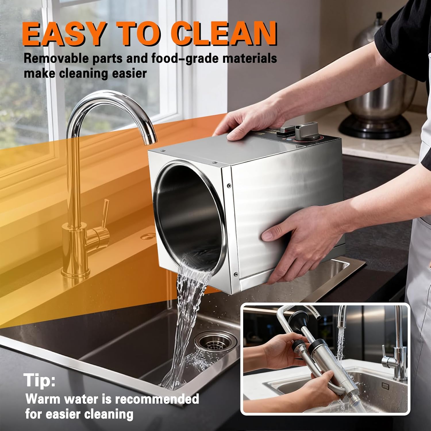 VONCI Nacho Cheese Dispenser, 2.8 Qt（2.5L）Nacho Cheese Warmer with Stainless Steel Pump, Hot Fudge Dispenser with 6-Level Temperature Control, Commercial Cheese Dispenser for Hot Fudge Cheese Caramel