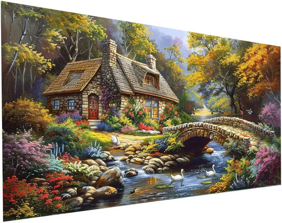 Broderie diamant kit complet paysage XXL 100x200 de haute précision
