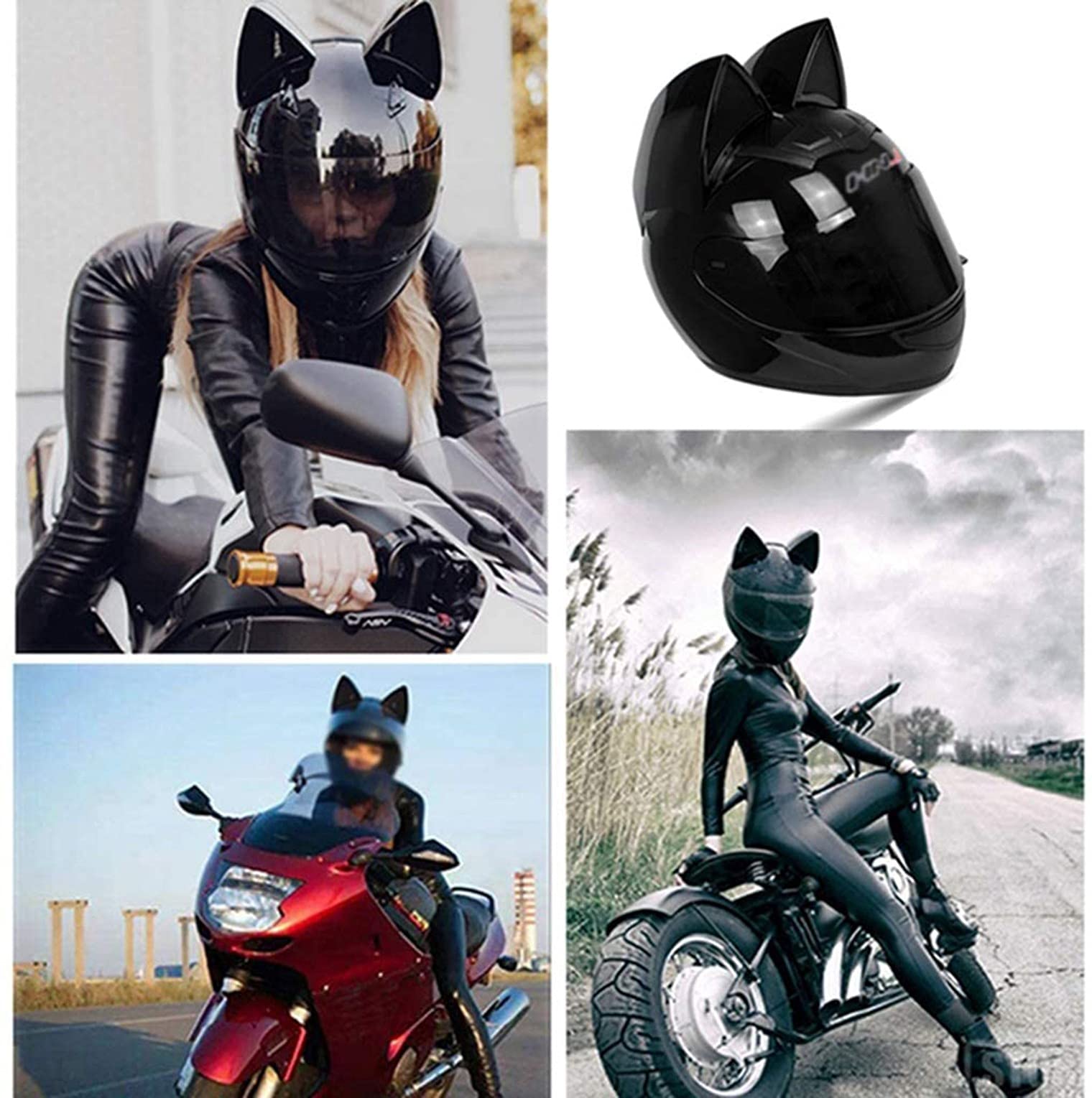Motorcycle Helmet, Cat Ear Helmet, Full Face Motorcycle Helmet, Four Season Motorcycle Helmet With Sun Visor, Suitable For Young Men And Women,ECE Approved G,M Motorcycle Helmet, Cat Ear Helmet, Full Face Motorcycle Helmet, Four Season Motorcycle Helmet With Sun Visor, Suitable For Young Men And Women,ECE Approved G,M