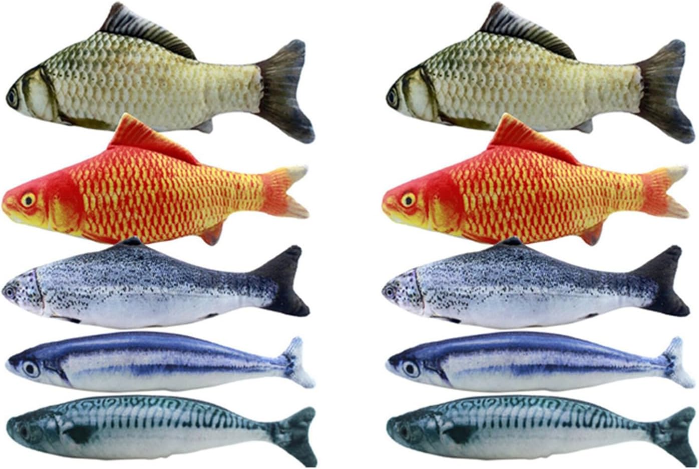 10PCS Catnip Fish Toys for Cat 20cm Cat Toys Cat Fish Pillow Cat Catnip Toys
