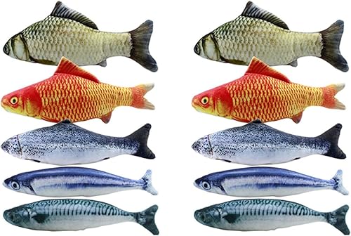 10PCS Catnip Fish Toys for Cat 20cm Cat Toys Cat Fish Pillow Cat Catnip Toys disponible en Yaxa Costa Rica