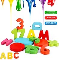 Vista 6 de Rompecabezas de madera para niños pequeños, rompecabezas de madera con forma de números del alfabeto, juguetes de aprendizaje preescolar para niños