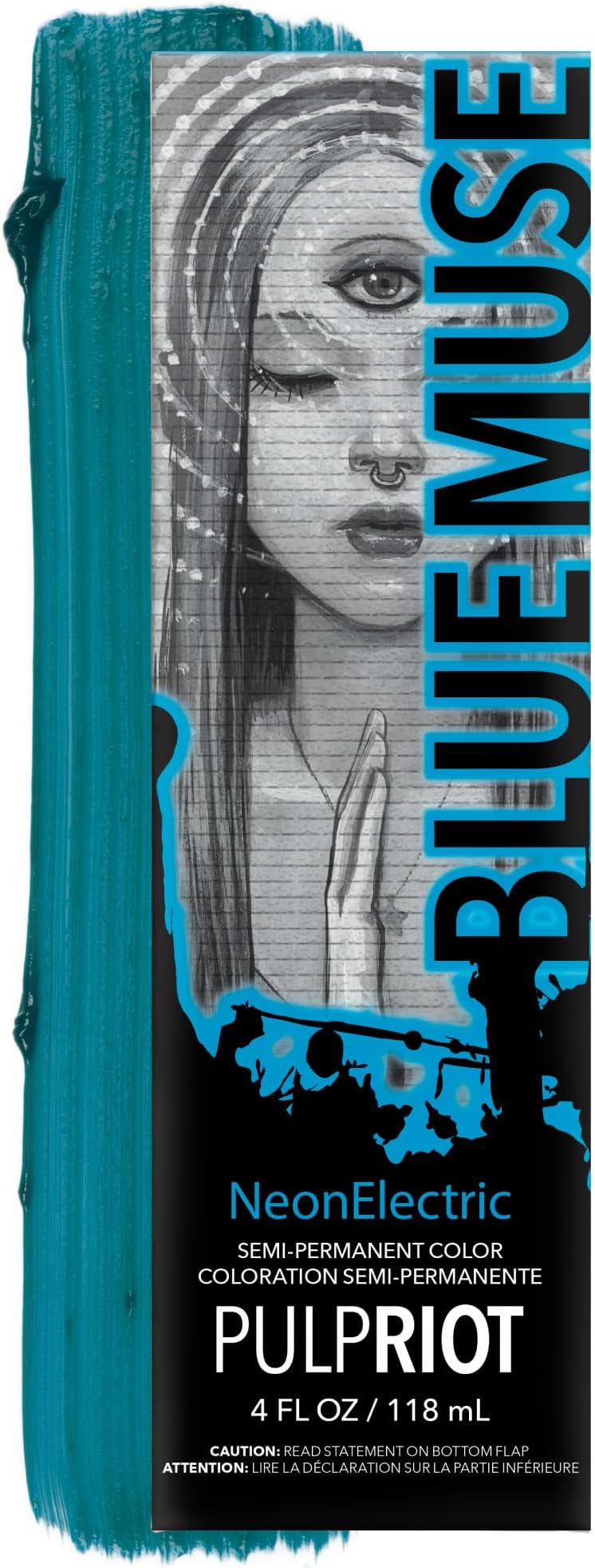 Semi-Permanent Cruelty-Free & Vegan Neon Electric Hair Dye - Blue Muse 118ml