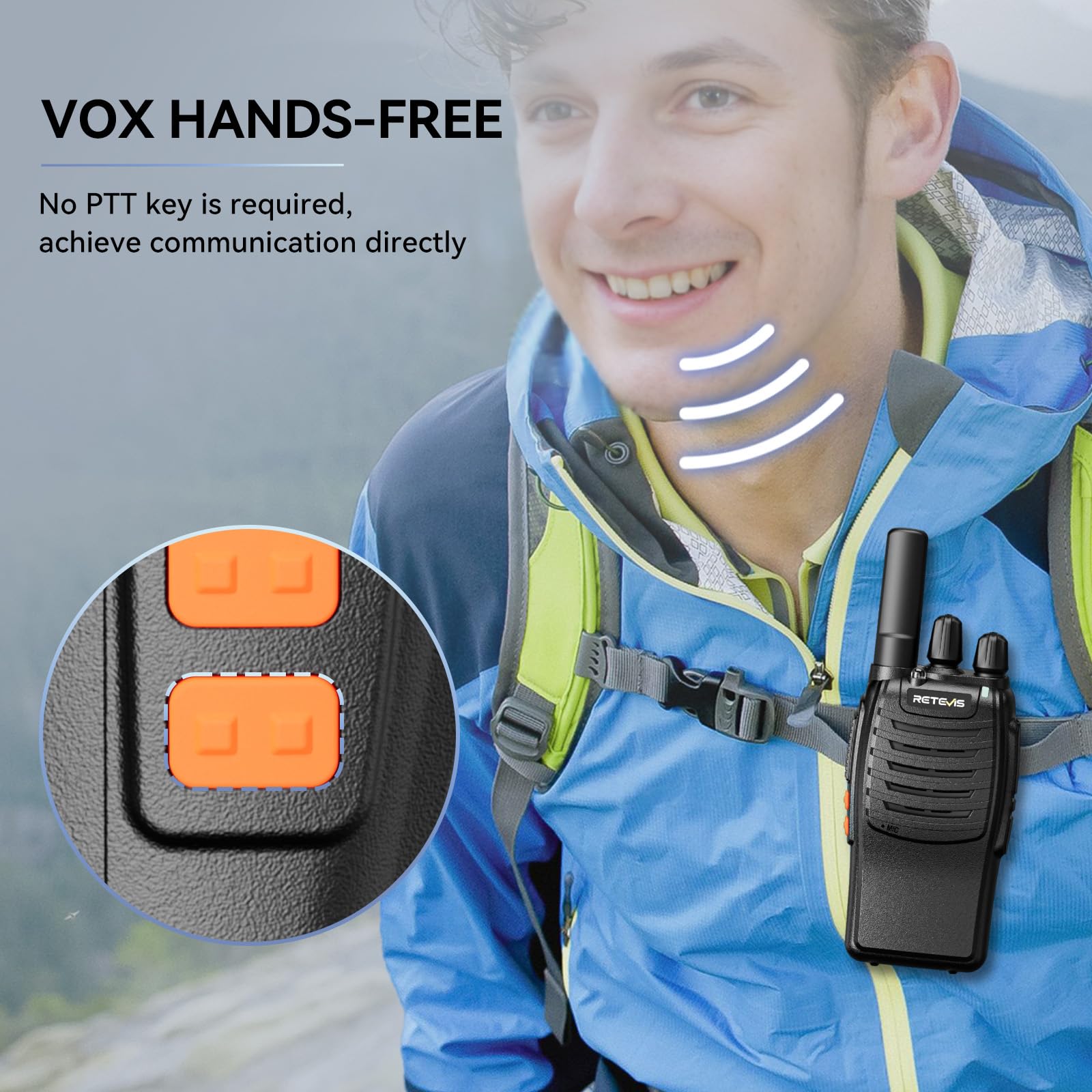 Retevis H777 Walkie Talkie, PMR446 Radiotelefon Dwukierunkowy z Akumulatorem, Latarka LED, VOX Hands Free, USB C, CTCSS/DCS, Profesjonalne Walkie Talkie do Sklepów, Detaliczne (Czarne, 4 Szt.)