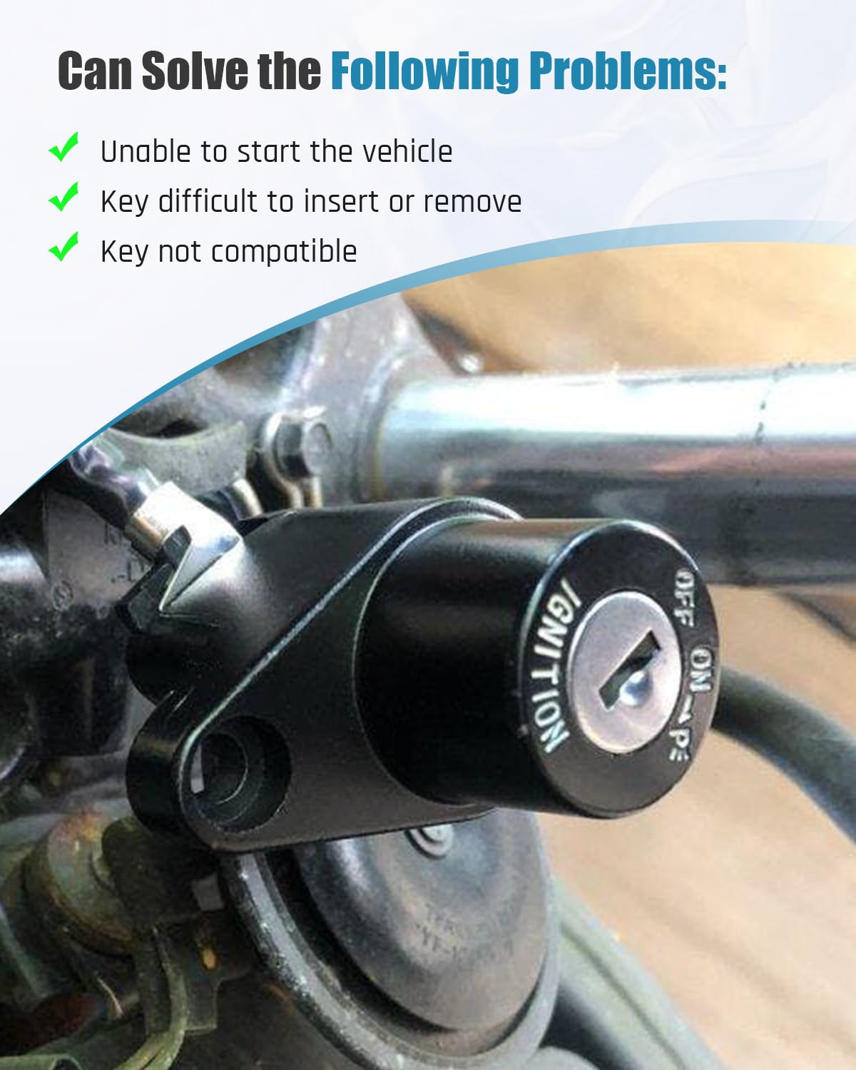 Ignition Switch Lock Fit for Kawasaki Vulcan VN400 800 900, Fit for Kawasaki Vulcan EN400 EN500 LTD, Replacement 27005-0032 27005-1188 27005-1204 27005-1148 27005-1206 27005-1257