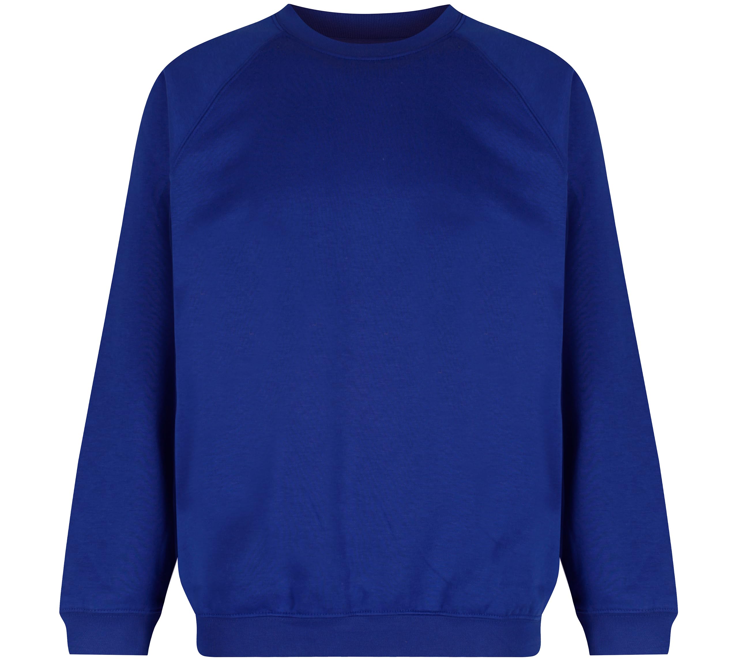 Trutex Unisex Kids Cobalt Blue Kids School Sweatshirt – Crew Neck Cotton-Rich Standard Fit School Uniform Jumper For Boys And Girls – Ages 9-10