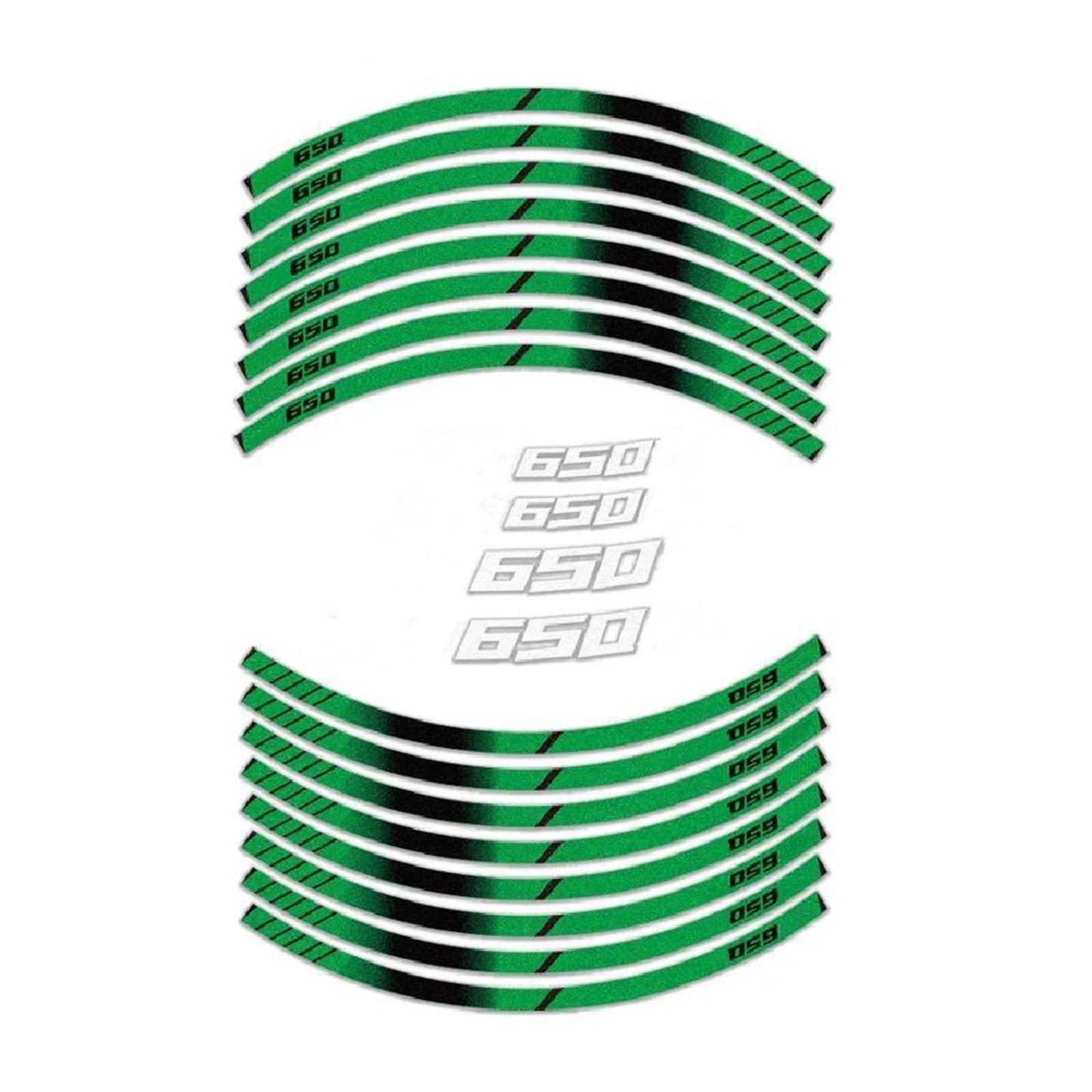 Rim Set Wheel Decal Motorcycle Sticker Reflective and Waterproof Decoration for CB650F CB 650F CBR650F(Style 4)