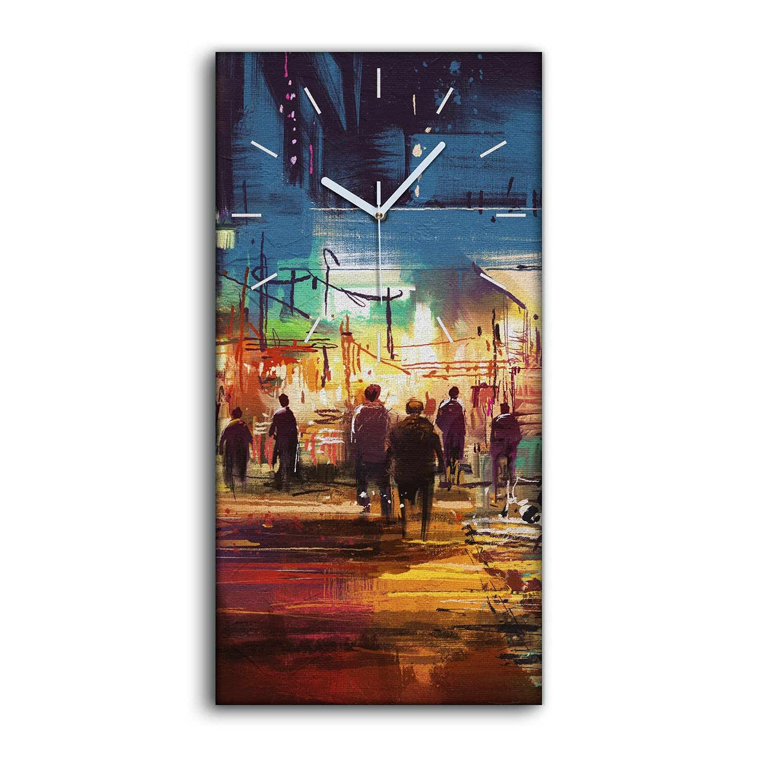 Horloge sur Toile Salon Chambre Décoration Silencieuse Art Moderne 30x60