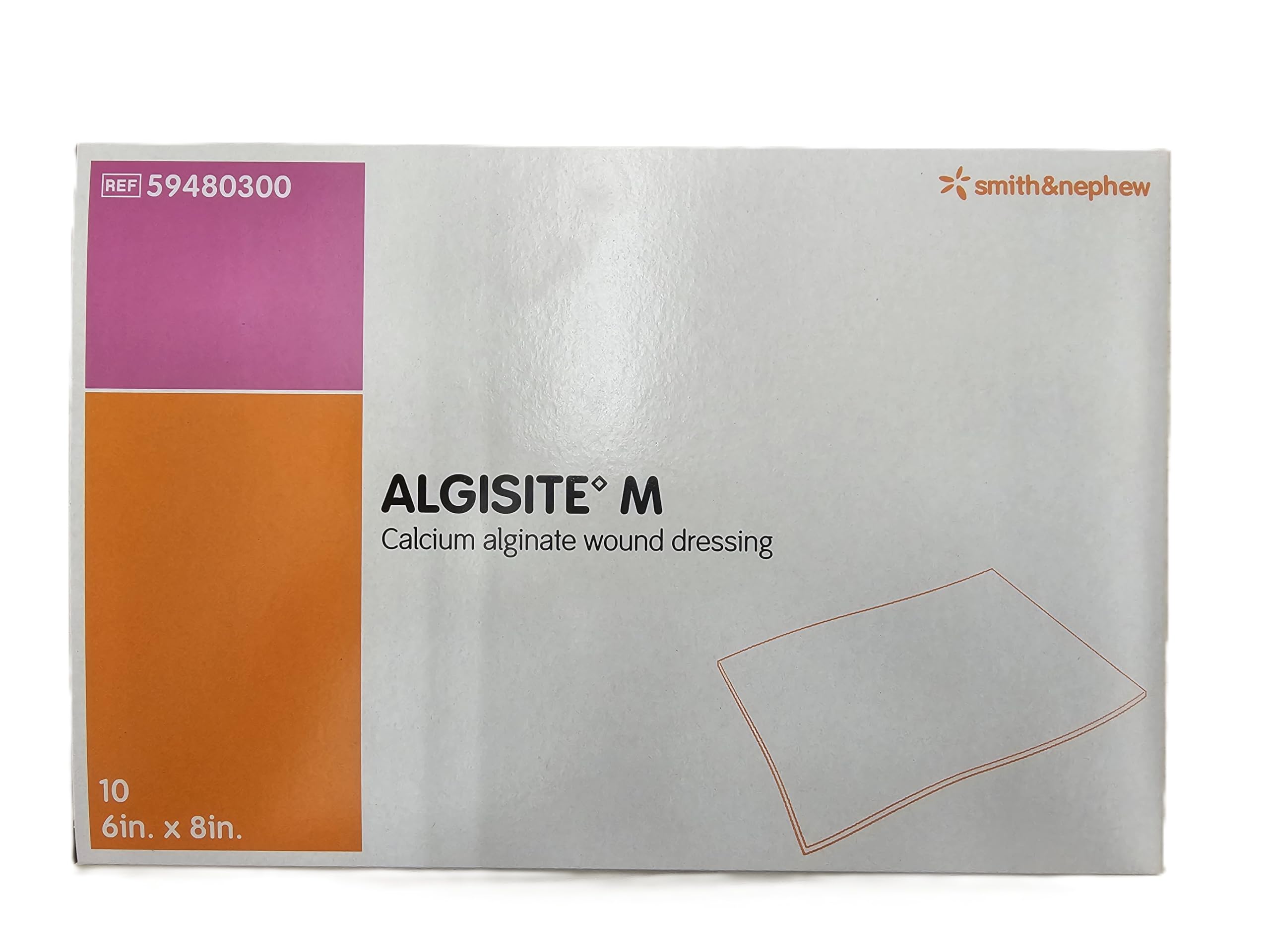AlgiSite M Calcium Alginate Dressings - 6" x 8" - Box of 10