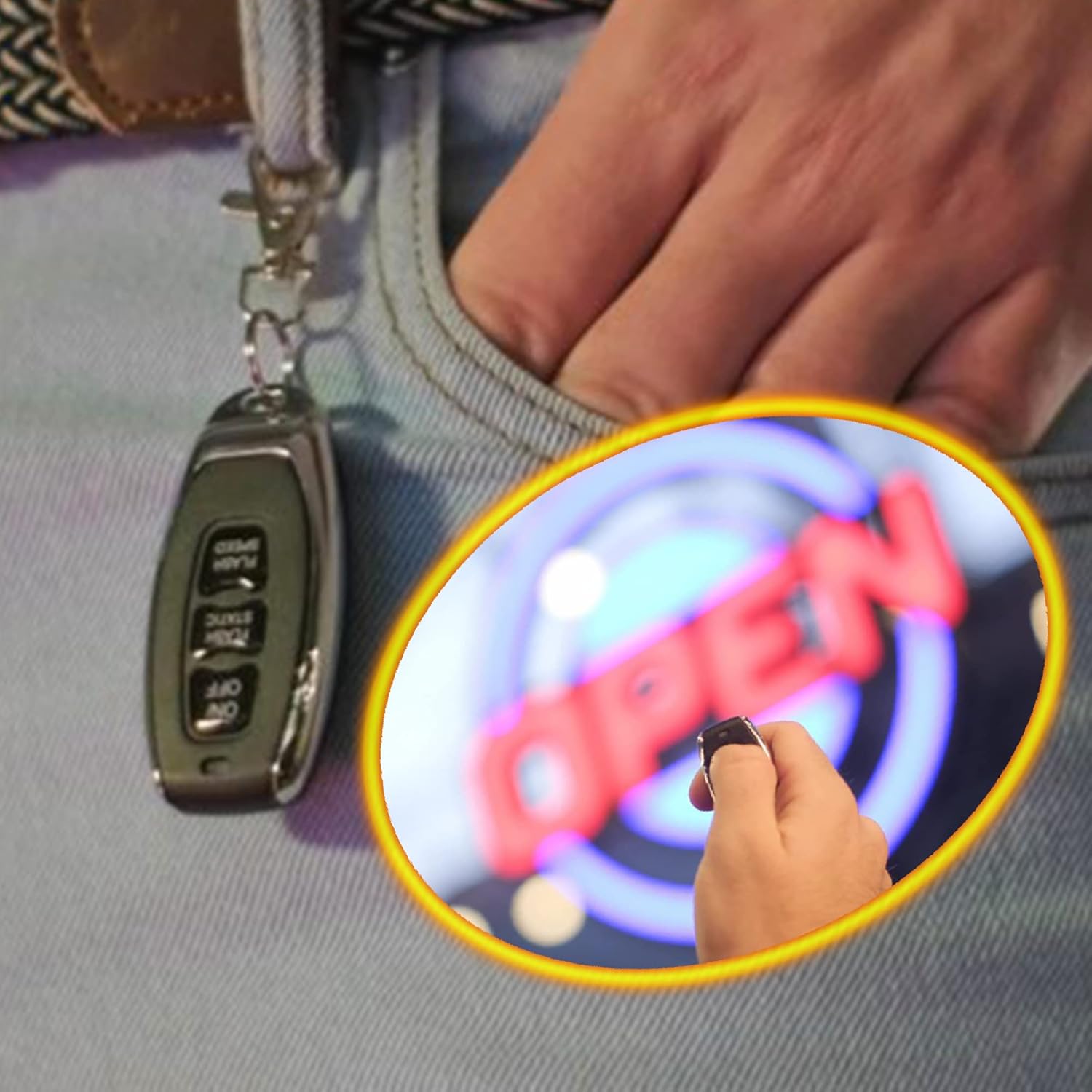 GreenCube 21"x19" Open Sign - Ultra Bright Jumbo LED Neon Large Open Sign - Remote Controlled - Get Your Business Seen Day or Night - Image 4