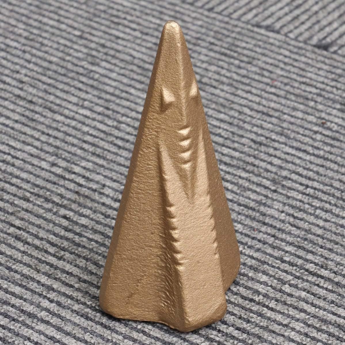 TEHAUX Coin de Fendage en Acier Traité Thermique Solide, Outil Manuel pour Fendre le Bois Forme Diamant pour Menuiserie
