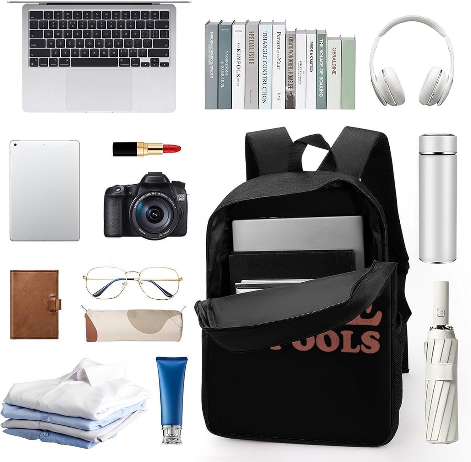 I Pee in Pools Travel Laptop Backpack for Men Women Fashion 17 Inch Shoulder Bag Bookbag Daypack