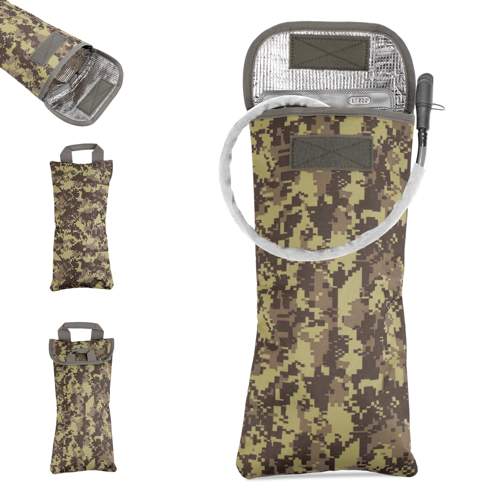 Water Bladder Insulator Bag, Black Oxford Cloth Hydration Insulation Sleeve Cover Cooler Accessories 2L Protective Bag Keep Cold (Camouflage Color, No Bladder Included) โ image 1