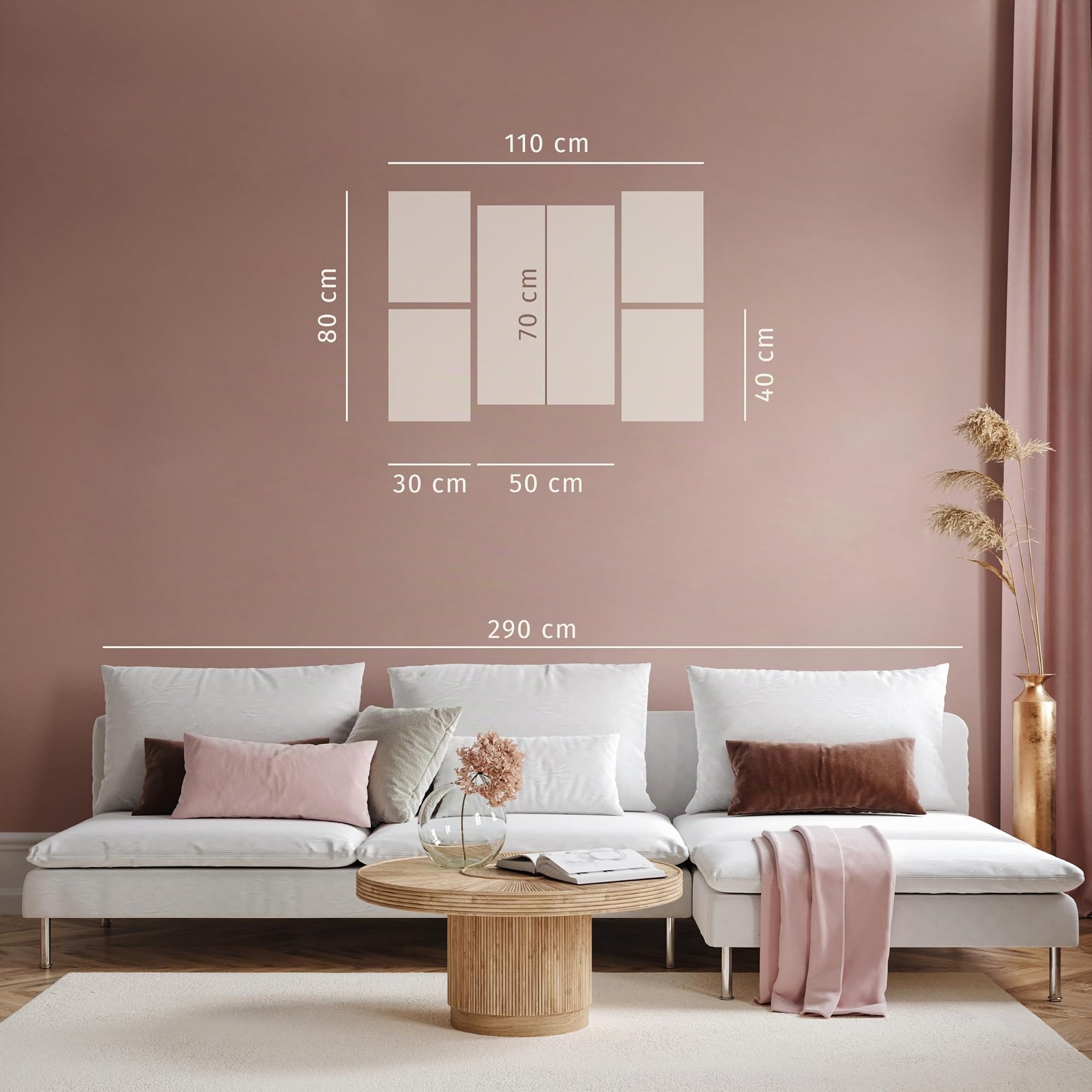 murando - Quadro per la cucina 110x80 cm 5 Pezzi Set Stampa su tela XXL Immagini Moderni Murale Fotografia Grafica Decorazione da parete Quadri Componibili Coffee Caffe j-C-0091-b-m