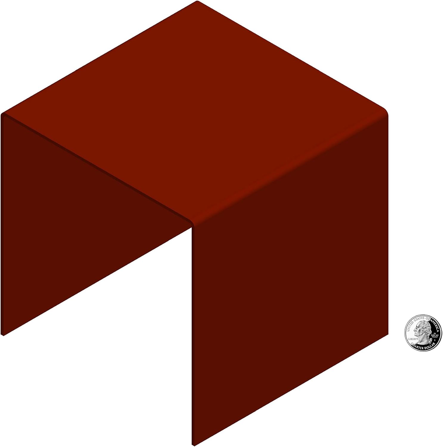 FixtureDisplays® Three Riser Combo 2", 3", 4" Cube 3-Sided Yellow Plexiglass Pedestal Lucite Acrylic Display Risers Jewelry Showcase Fixtures - 1/8" Thick 16905-234-YELLOW