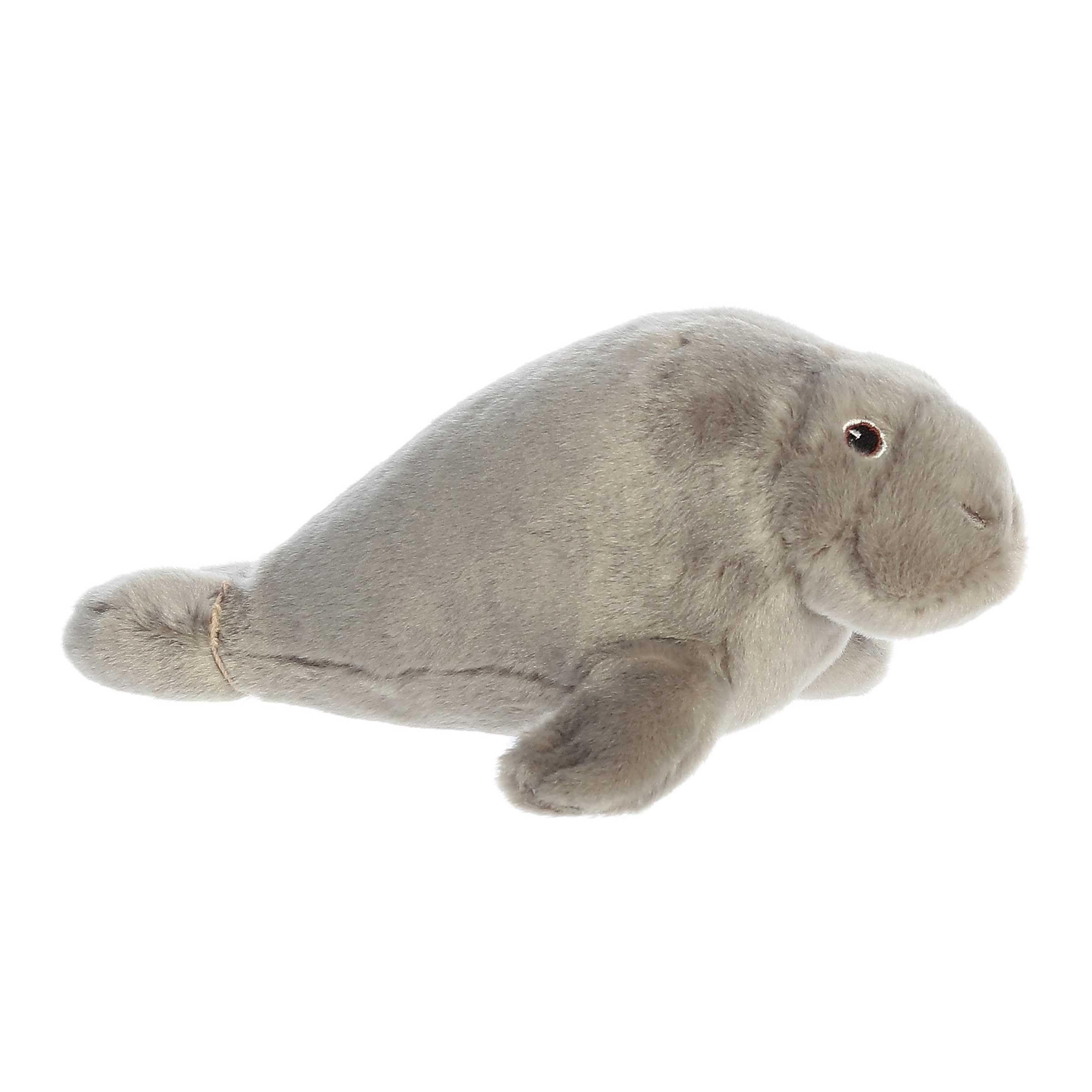 Aurora(r) Responsibly Made Eco Nation(tm) Eco Softies(tm) Manatee Stuffed Animal - Ideal for Playtime Adventures - Perfect for Birthdays or Just Because - Grey 8 Inches - Image 3