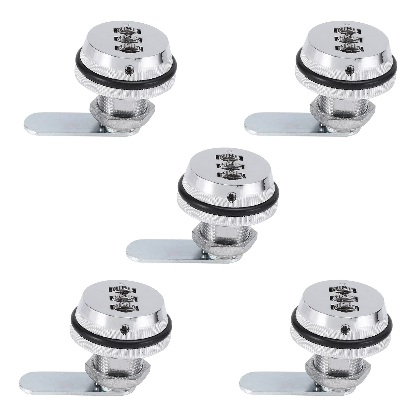 Jnchdghwa Silver 5X Alloy Code Combination Cam Lock Keyless Post Mail Box Cabinet Rv 3