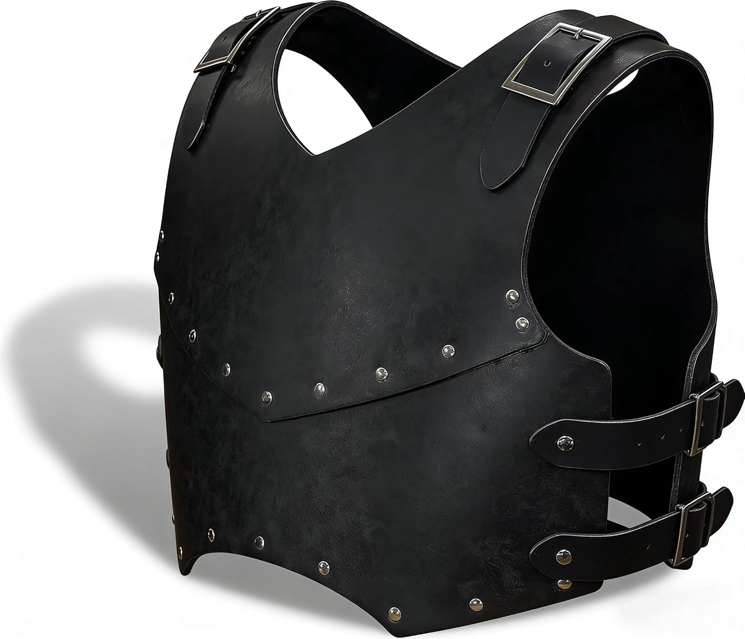 NUMJAW Faux Leather Chest Armor Ideal for Ren Faire Knight Armor Costume Armor Costume Viking Medieval Costume Halloween Costume, Mercenary Archer Body Adjustable Vest Armour for Larp,Fantasy Events