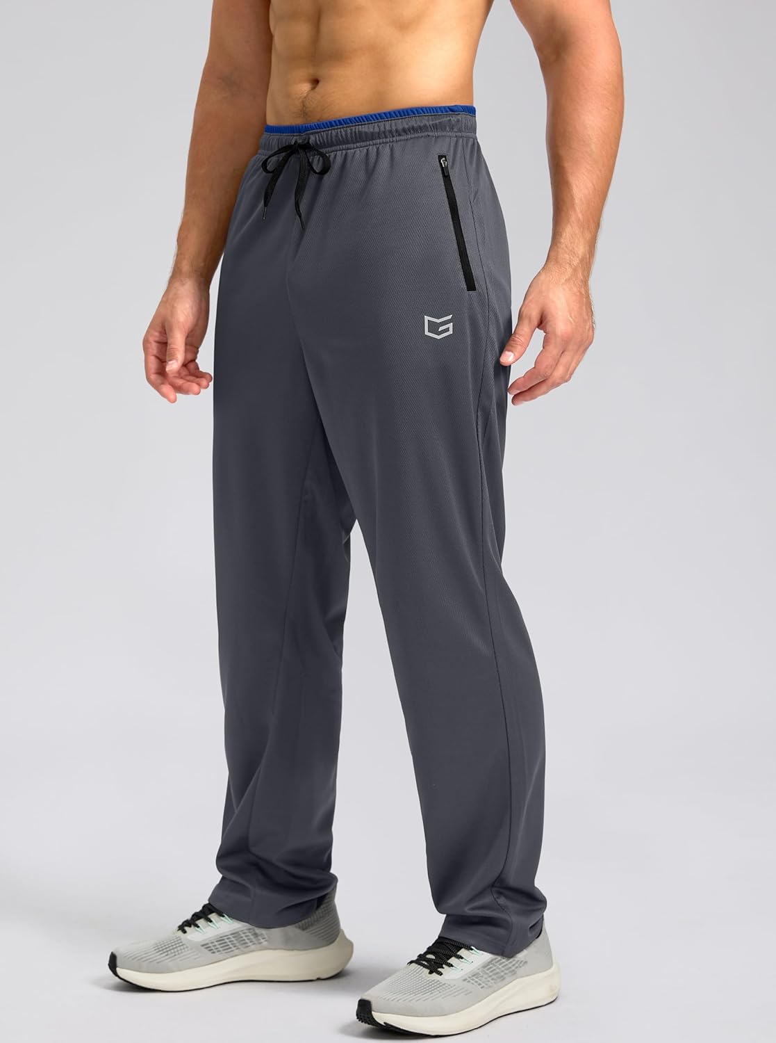 G Gradual Men's Sweatpants Mesh Lightweight with Zip Pockets Breathable Quick Dry Athletic Pants for Workout Running - Image 2