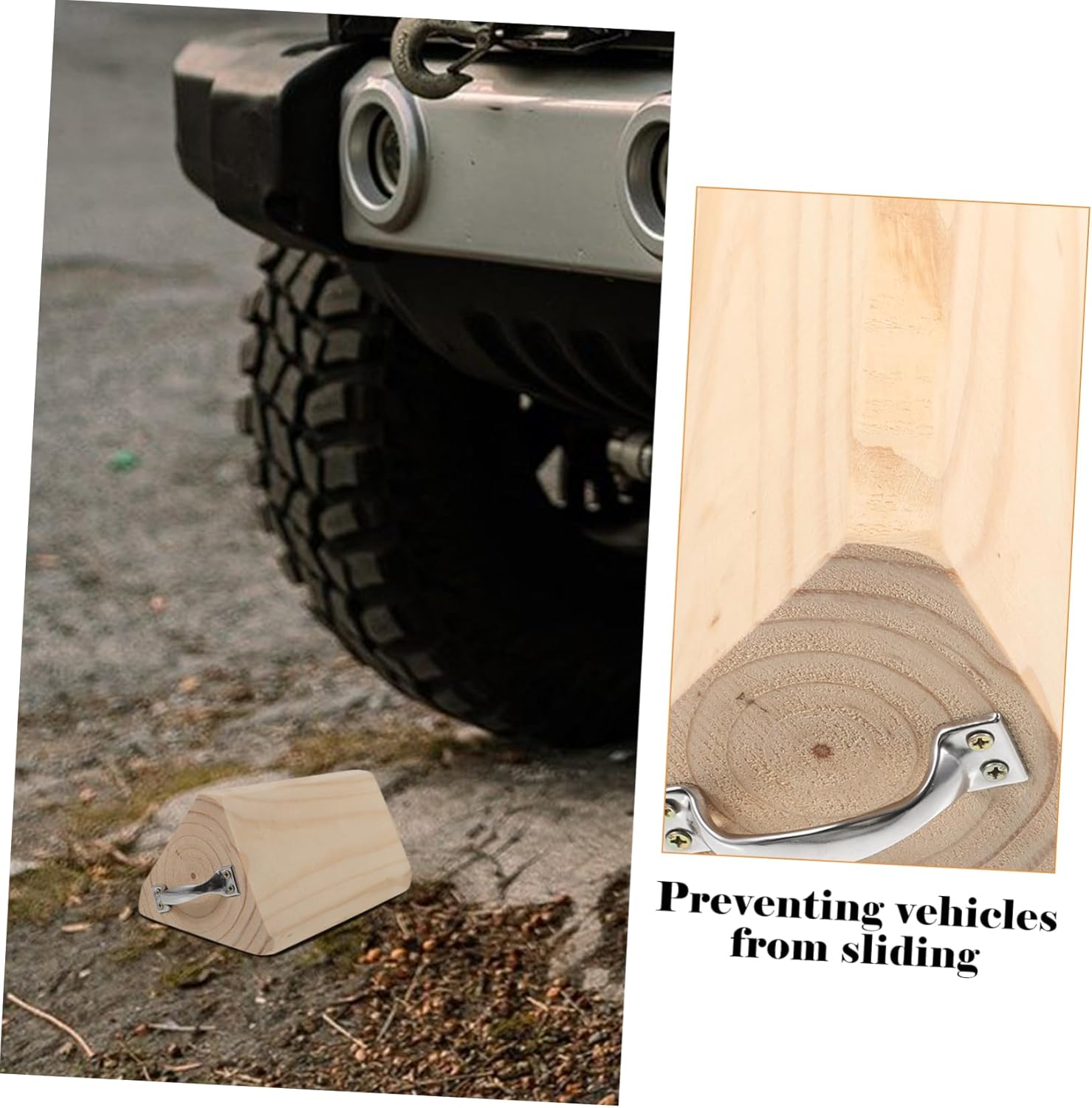 PRETYZOOM Wheel Chock Heavy Duty Tire Stabilizer Blocks for Trailers Rvs and Motorcycles Prevents Slippage Provides Precise Positioning for Safe Parking