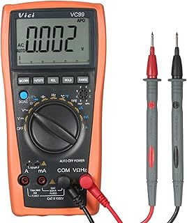 JF-XUAN VC99 Digital Multimeter Auto Range 80000 Count Tester AC Resistance Tester Digital Voltmeter Ammeter Capacitance Diode Digital Clamp Electrical Tester