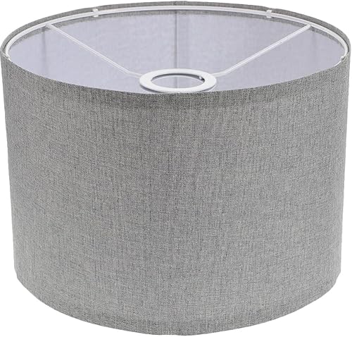 DOITOOL Pantalla de lámpara de decoración del hogar para lámparas de mesa, pantalla de lámpara de tambor, pantallas de repuesto pequeñas de lino
