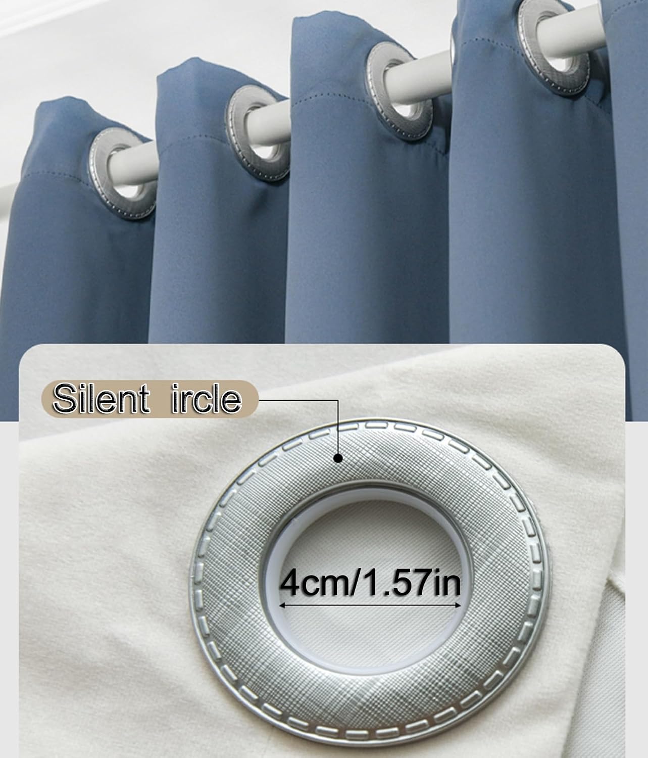 Outdoor Curtains 2 Panels Waterproof Outdoor Curtains with Locking Ring Blackout Linen Exterior Curtains， for Pergola Garden Front Porch(A3,52 * 108in)