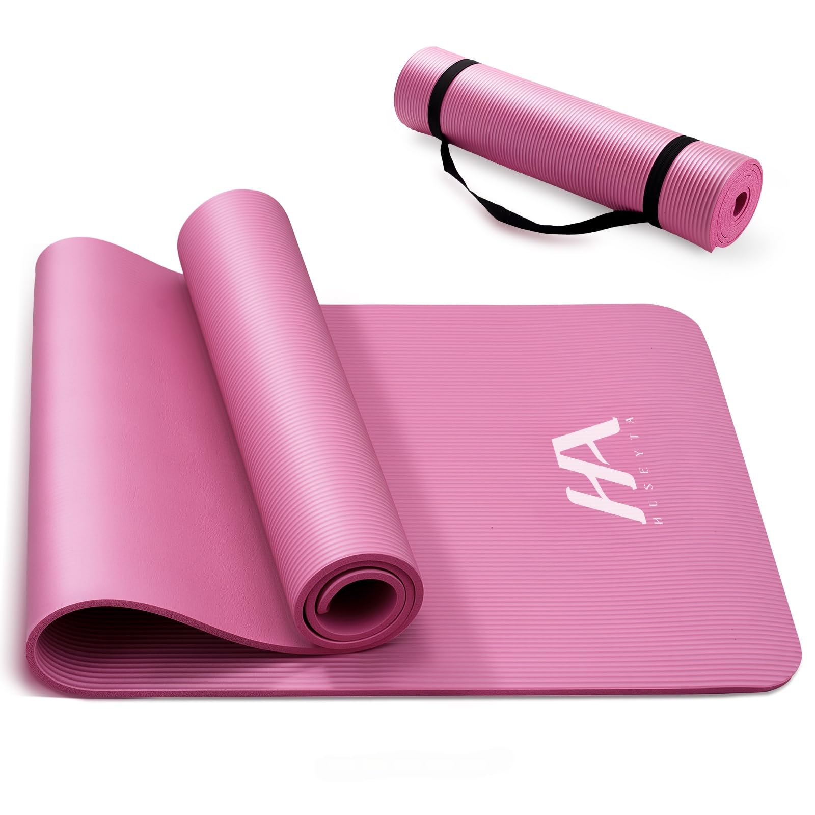 Tapete Yoga,10 mm Tapete para Ejercicio Grueso,183x61 cm(Rosa)