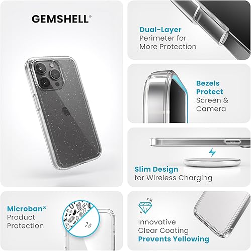 Miniatura 3 de Speck Funda MagSafe para iPhone 15 Pro, protección contra caídas y cámara, funda transparente para teléfono, compatible con carga inalámbrica, se