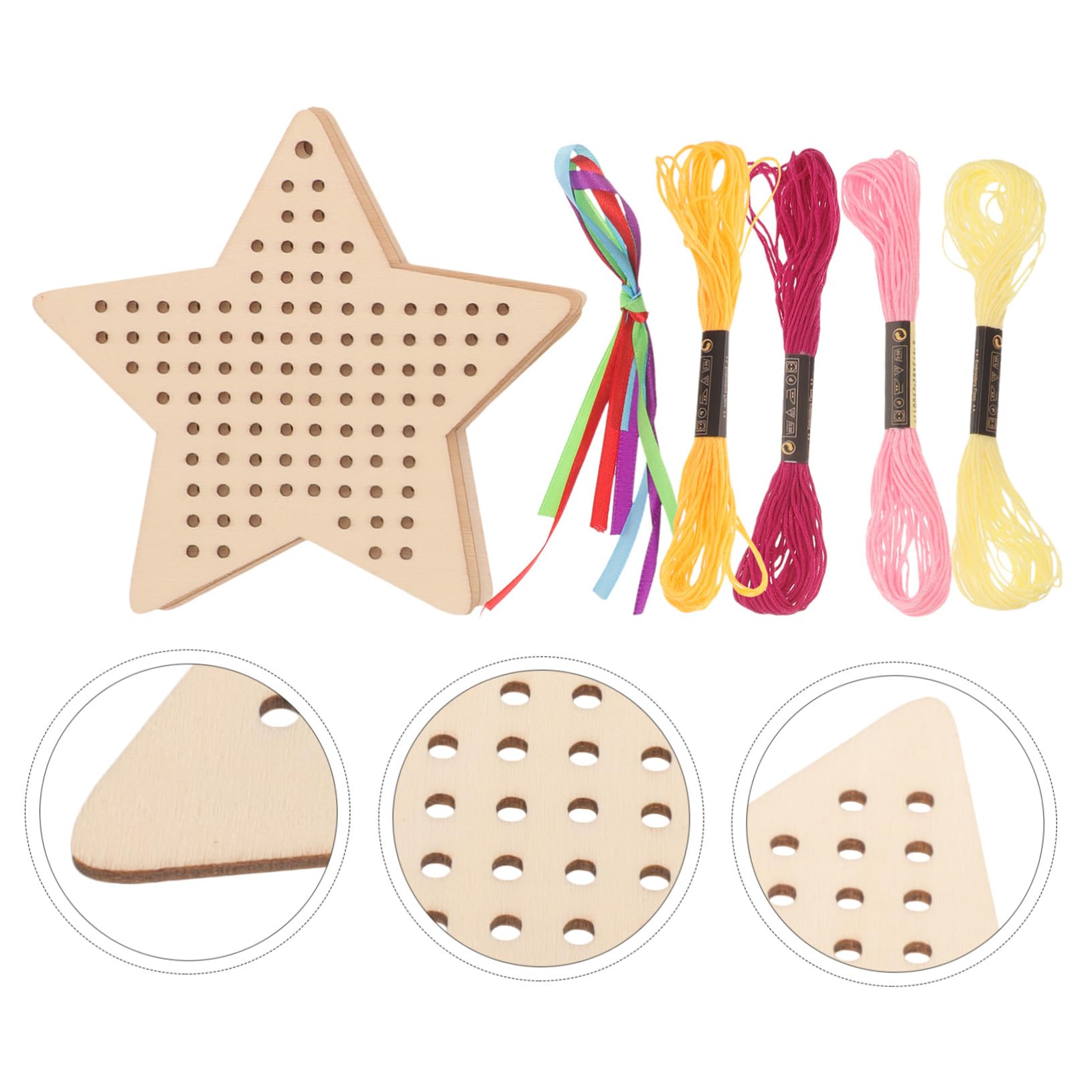 Uonlytech 5 Set Segnalibri per Ricamo DIY Kit Segnalibri per Corde Colorate e Aghi Plastici per Adulti