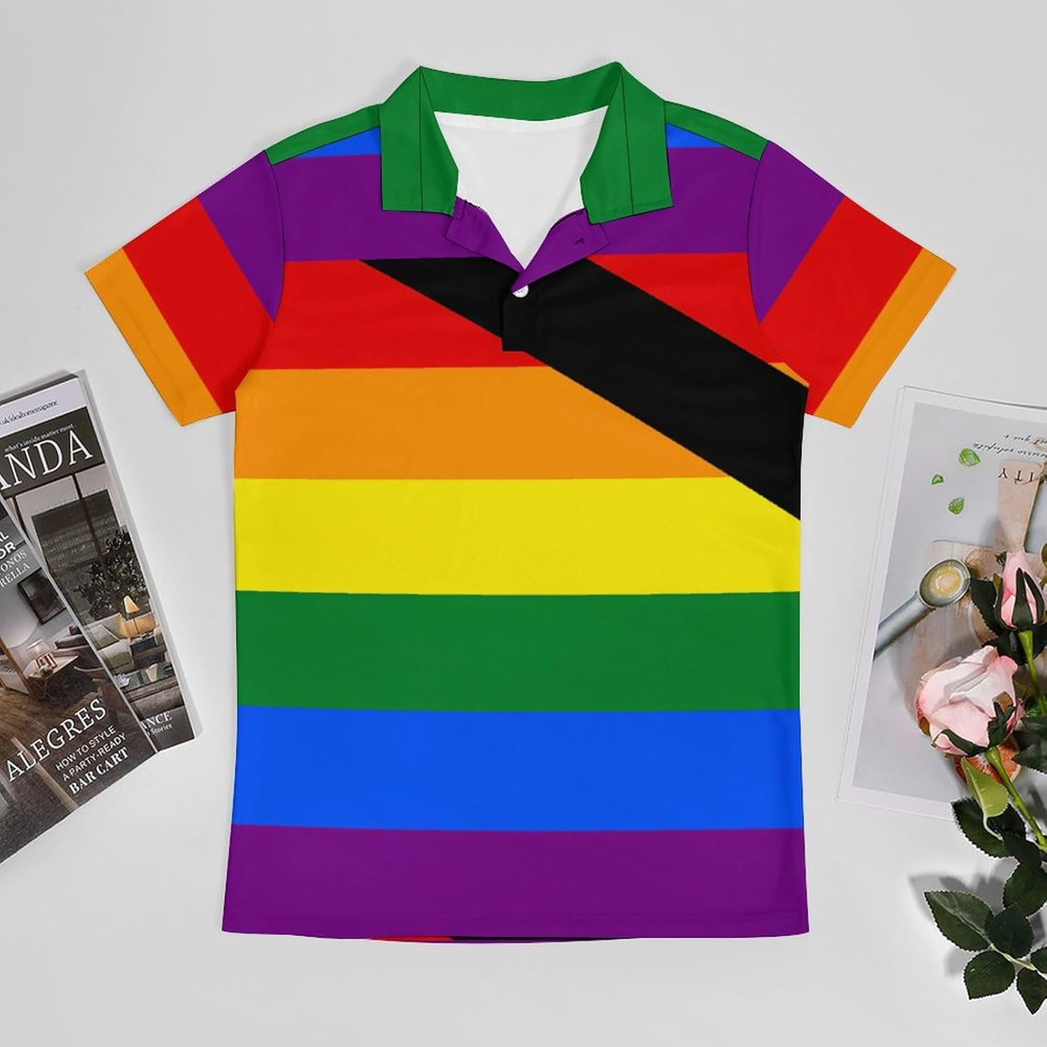 Gay Memory Flag Novelty Men's Short Sleeve Shirt Golf Tennis Shirts Work T-Shirt Sport Tee