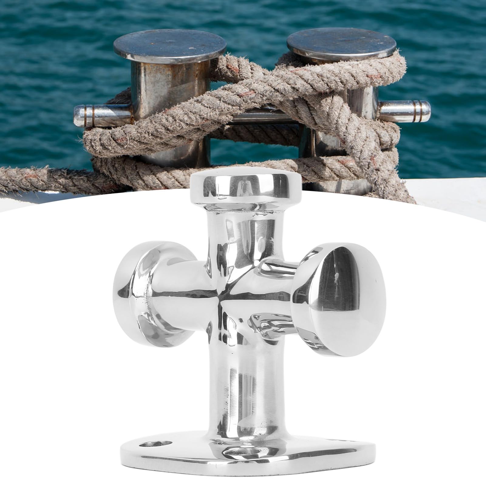 Bitta Ormeggio Bitta Ormeggio, Fissazione Solida per Saldatura Ad Alta Tecnologia Bitta Marina Lucidatura a Mano Croce Singola per Yacht