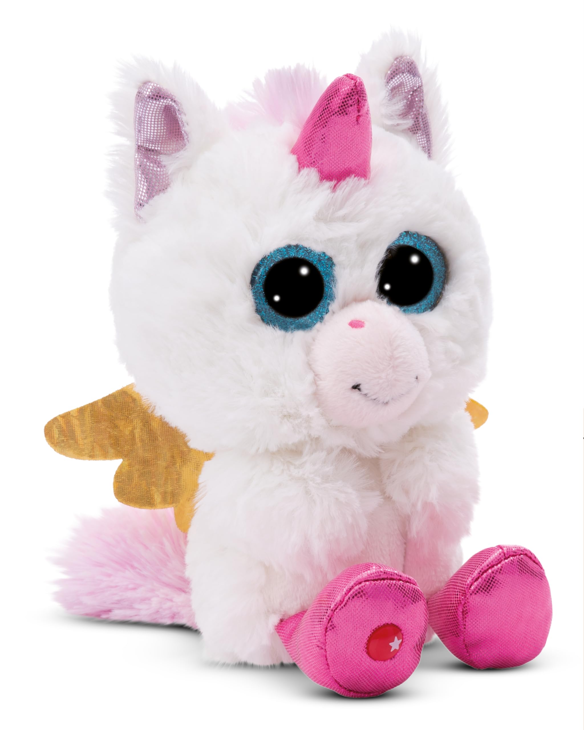 NICI Kuscheltier GLUBSCHIS Einhorn Glowy Kaddi 15cm weiß - Stofftier aus weichem Plüsch, niedliches Plüschtier zum Kuscheln und Spielen, für Kinder & Erwachsene, tolle Geschenkidee - 49695