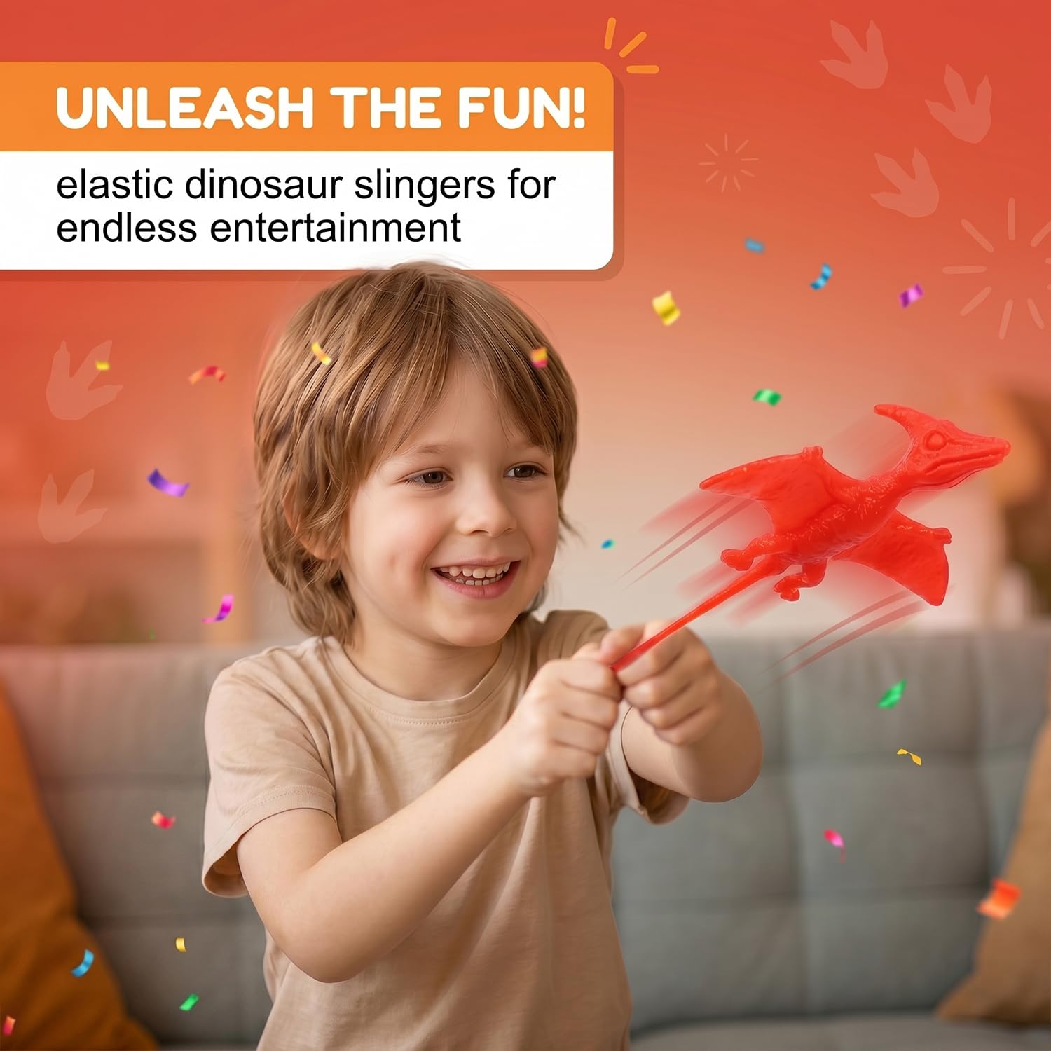 15 Pezzi Dinosauri Fionda Marionette da Dita, Giocattoli Elastici Antistress per Bambini, Mini Dinosauri Appiccicosi Gadget Compleanno, Regalini Pasquali e Fine Festa, Colori Casuali