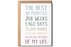 4 Year Anniversary Card: The Best My Life Card