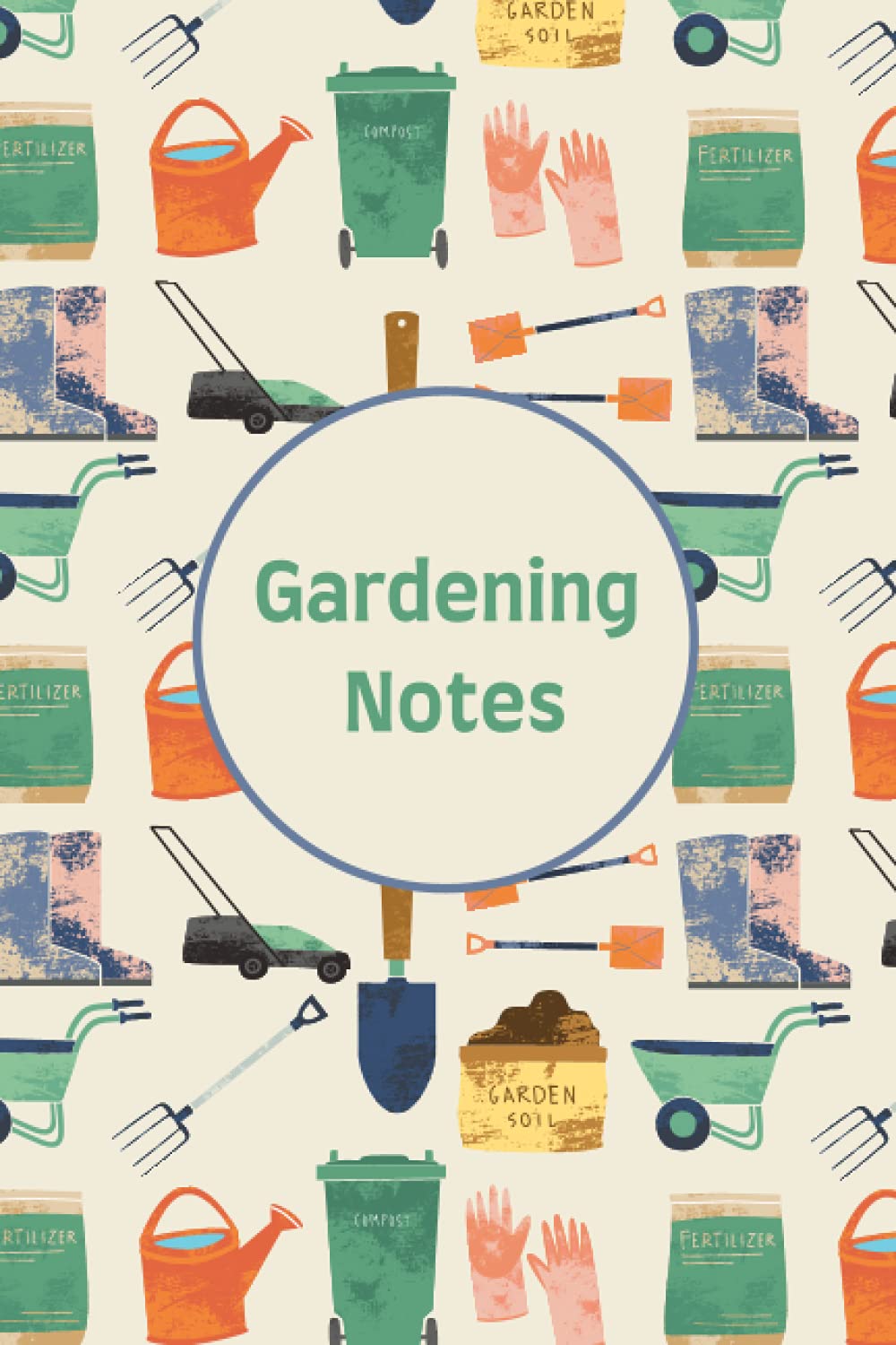 Gardening Notes - Notebook for gardeners - 120 ruled pages - 6X9