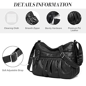 Amazon.com: WITERY Crossbody Bag for Women - Soft PU Leather