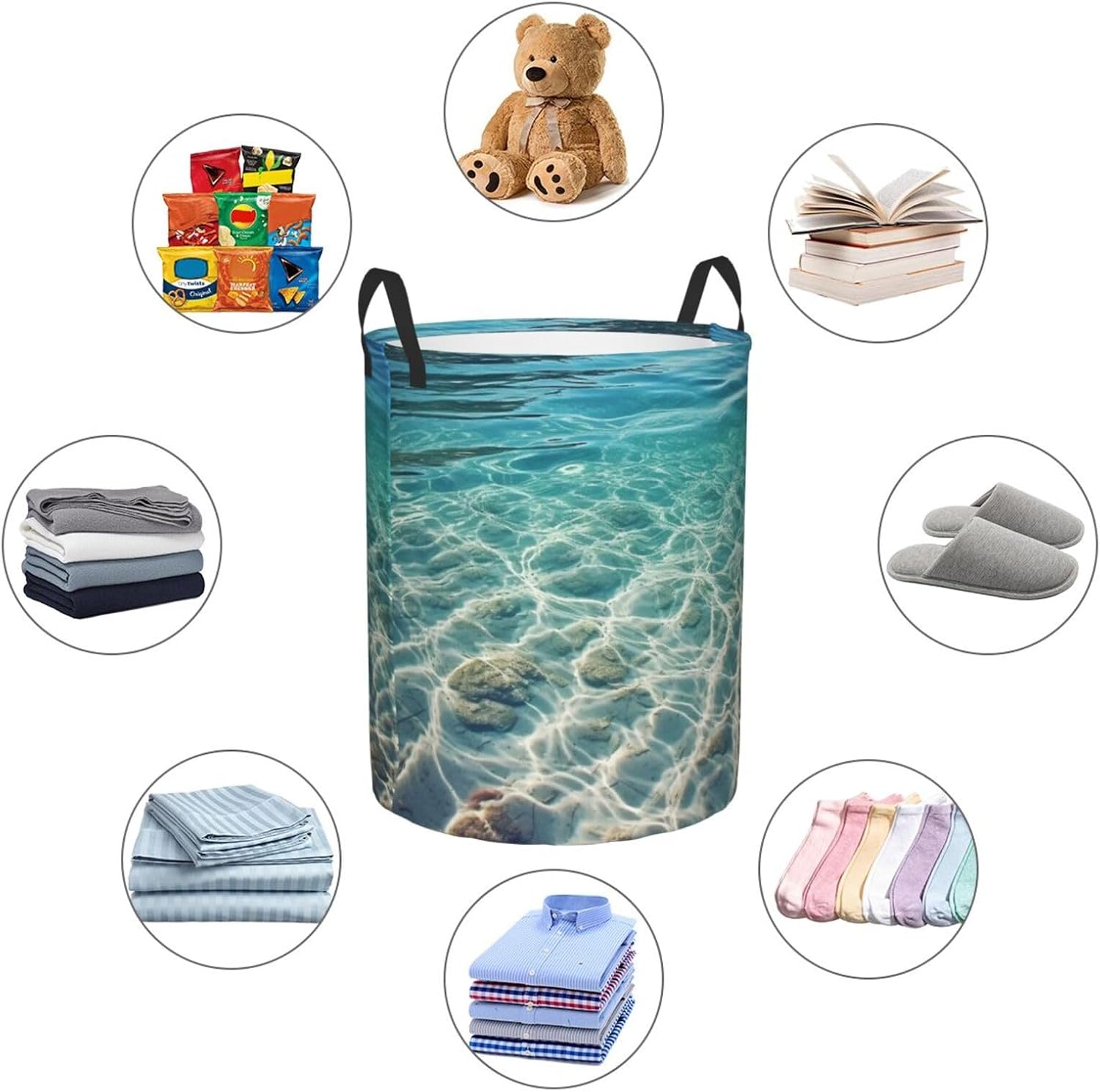Laundry Basket With Handles Foldable Laundry Hamper Dirty Clothes Basket image 4