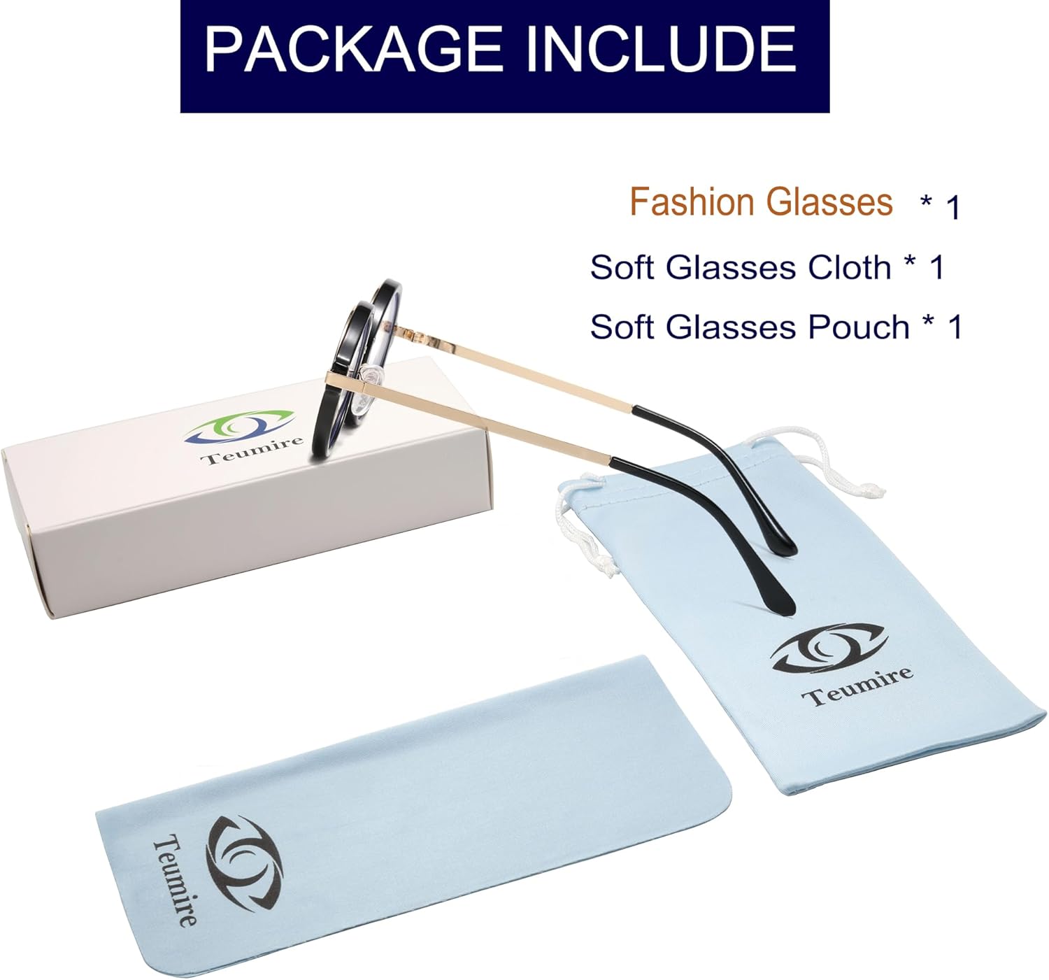 Classic Round Glasses for men women Circle Blue Light Eyeglasses Hippie Style Non Prescription Eyewear A01 Gold Black 42 Millimeters image 4 of 5 B0FKT4H698