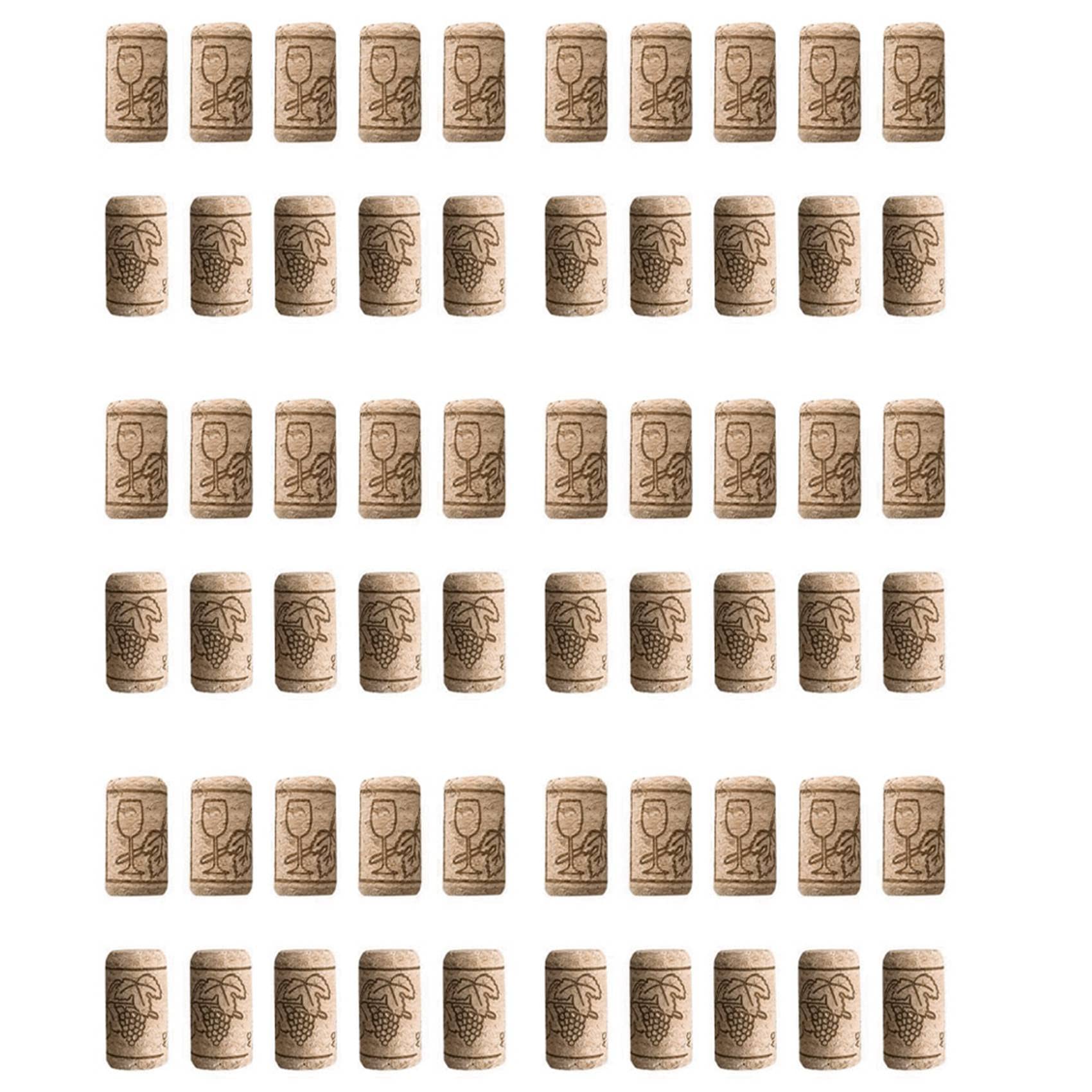 Hndhbfgrt 400Pcs Wine Cork Sealing Wine Cork Wine Bottle Stopper Bar Tool Bottle Closure Wooden Sealing Cover