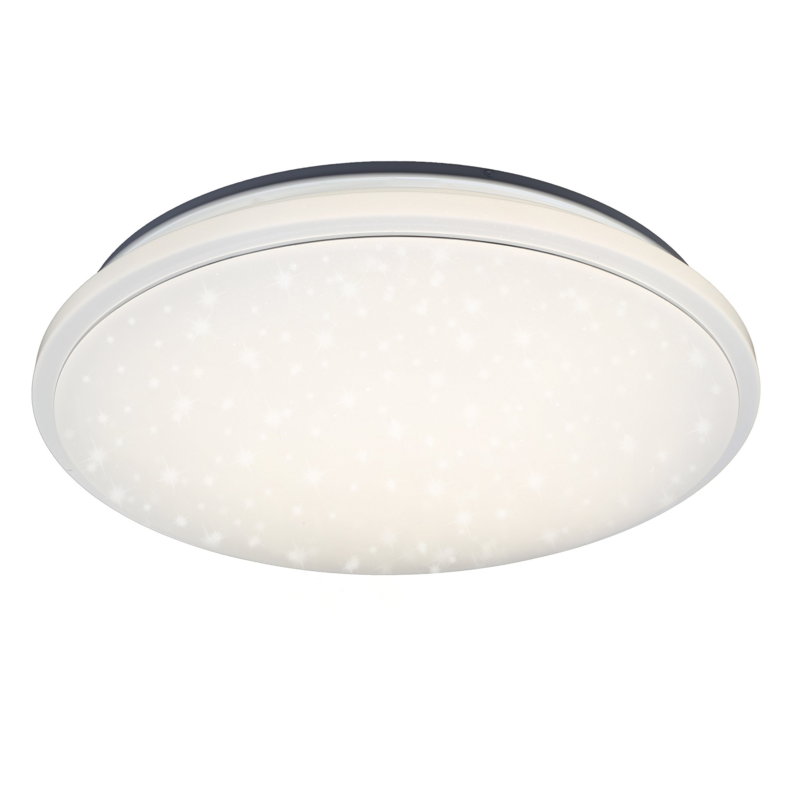 Briloner Leuchten LED Deckenleuchte, Dimmbar, Farbton Einstellbar: Warm Kalt Deckenlampe Inkl. Nachtlicht-Funktion, Timerfunktion, Fernbedienung, Ø 60 cm, 48W, Metall, Weiß