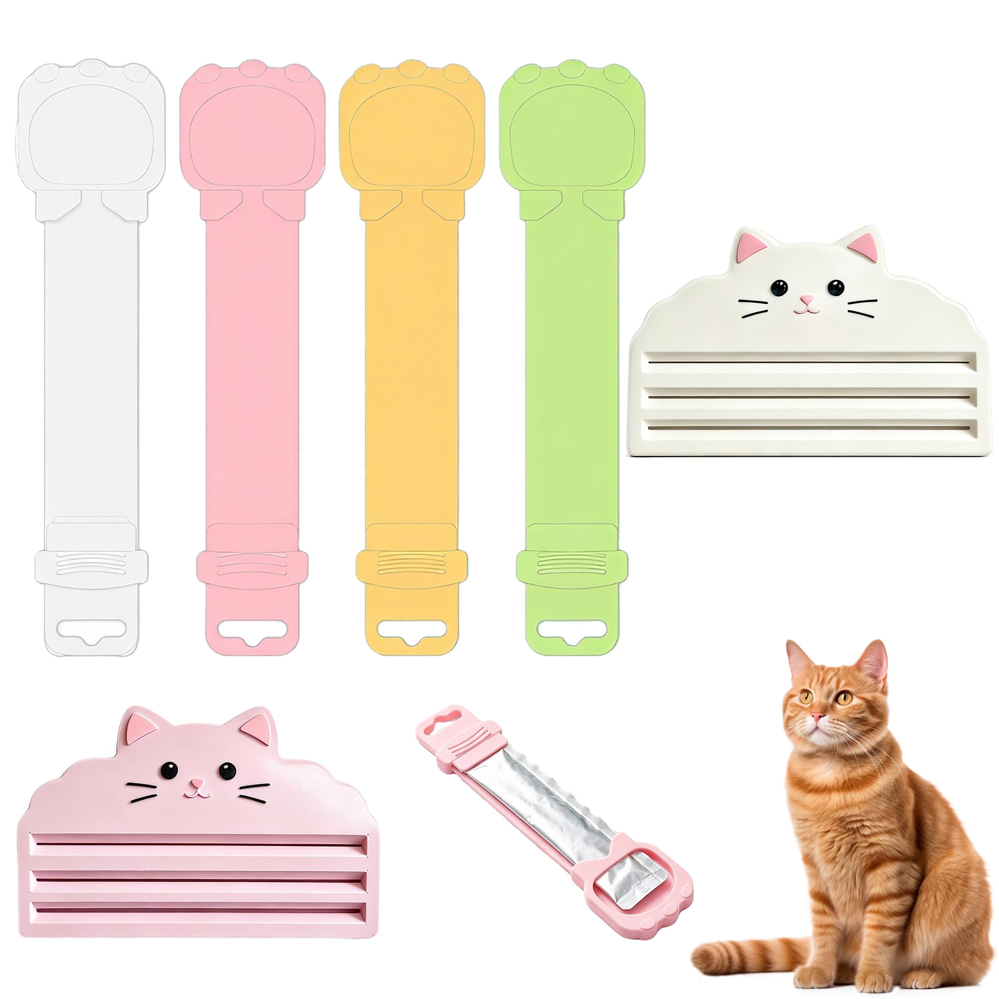 6PCS Cat Treat Dispenser Spoon, Cat Spoon for Wet Food Squeeze Feeding