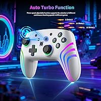 Vista 3 de VidPPluing 2 Pack Switch Controllers, RGB Switch 2 Controller for Nintendo Switch/Switch 2/Lite/OLED, Wireless Pro Controller with Motion