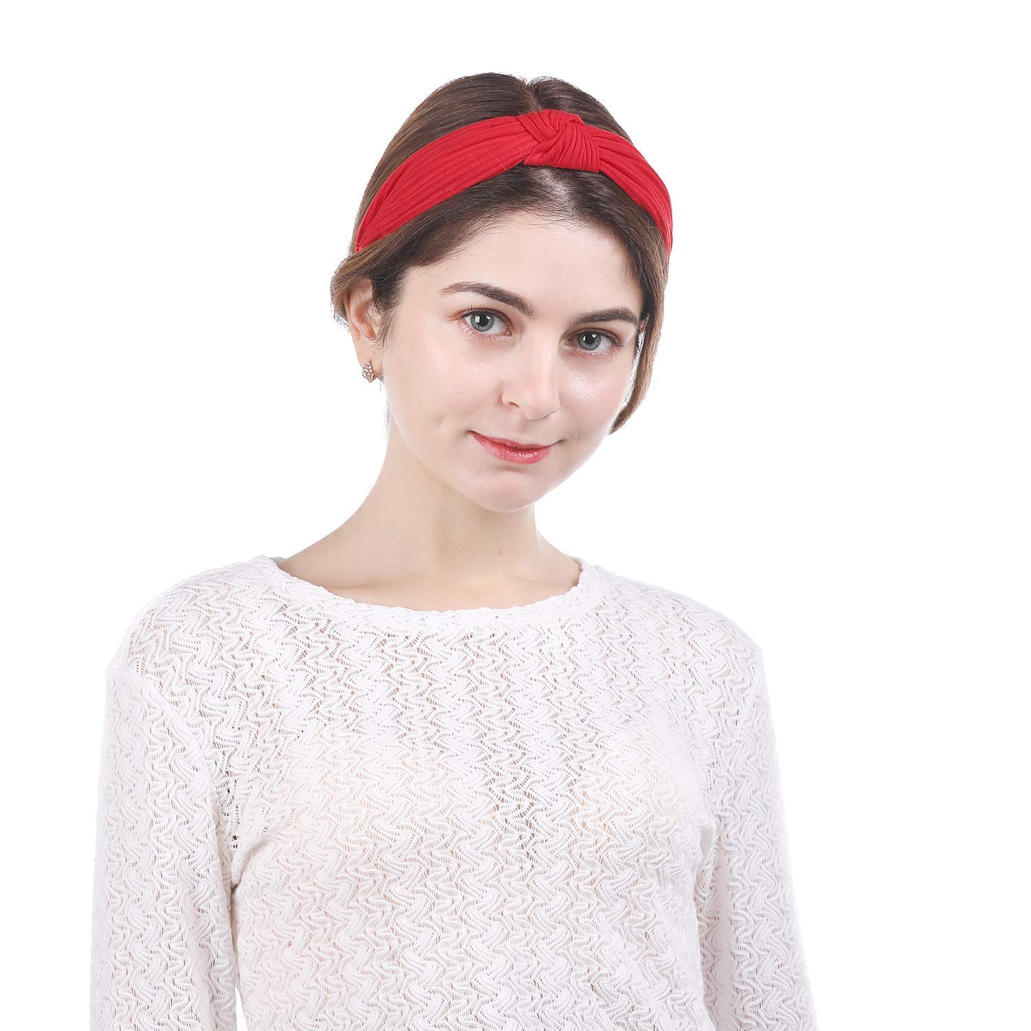 Funtopia 19 Pack Fashion Headbands for Women Girls, 9 Pcs solid Color Hair Bands and 10 Pcs Pearl Headbands Velet Leopard Print Headband