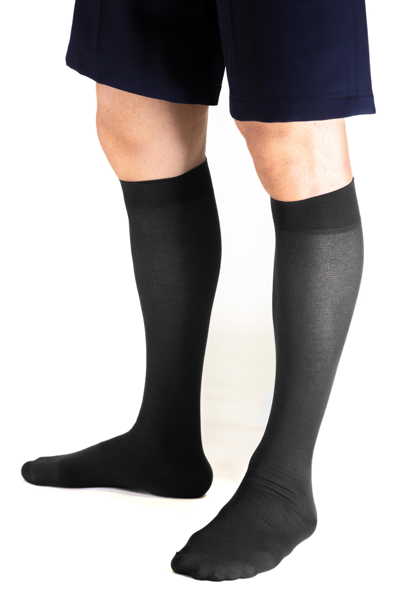 SEGRETA 00272 - Calza Compressione Graduata Uomo Donna, Calzino Riposante Unisex, Gambaletto in Cotone con Effetto Antifatica, Morbido e Confortevole, 14-18 mmHg