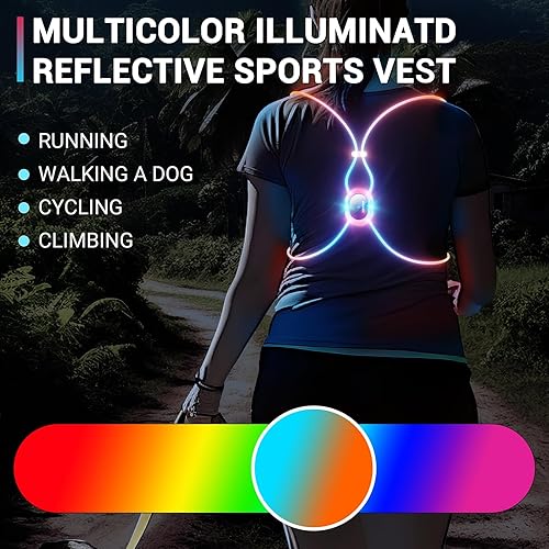 Miniatura 2 de Luces de Correr para Corredores, Chaleco Reflectante para Correr, Equipo Reflectante para Correr, Chaleco para Caminar Reflectante para Mujeres,
